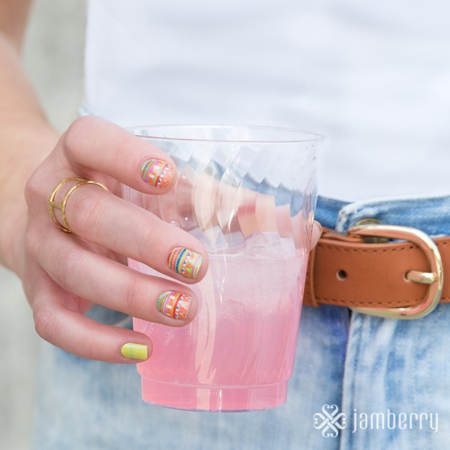 Jamberry Nails Guacamole and Cut Loose