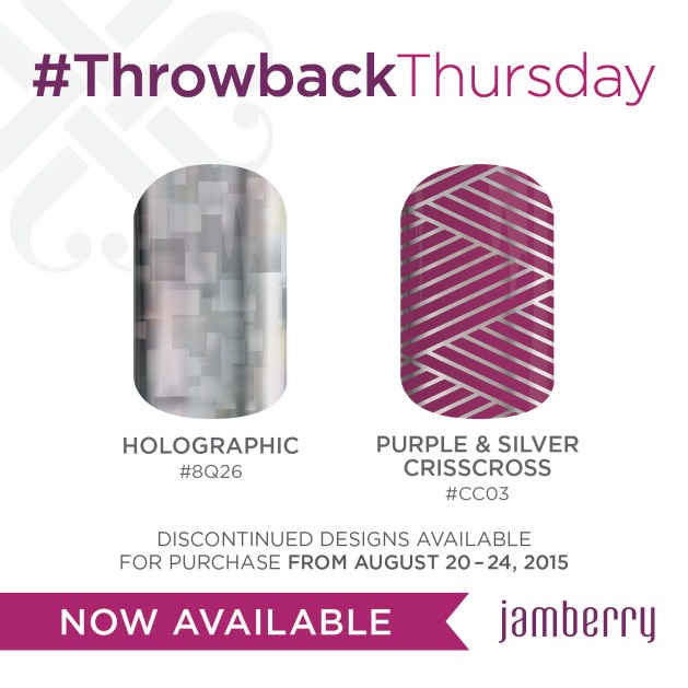 Jamberry Holographic and Purple & Silver Crisscross
